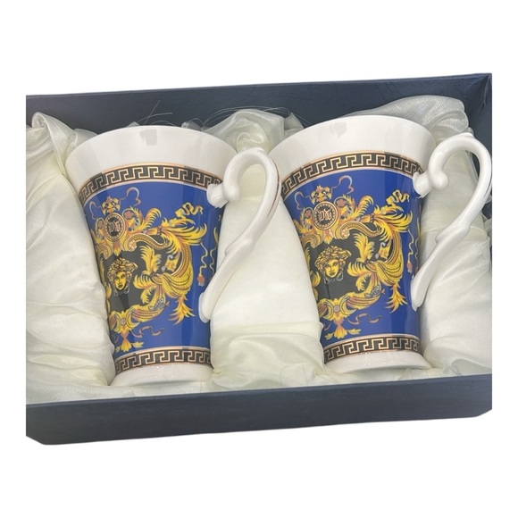 Versace Blue and Gold Mug - Picture 3 of 3